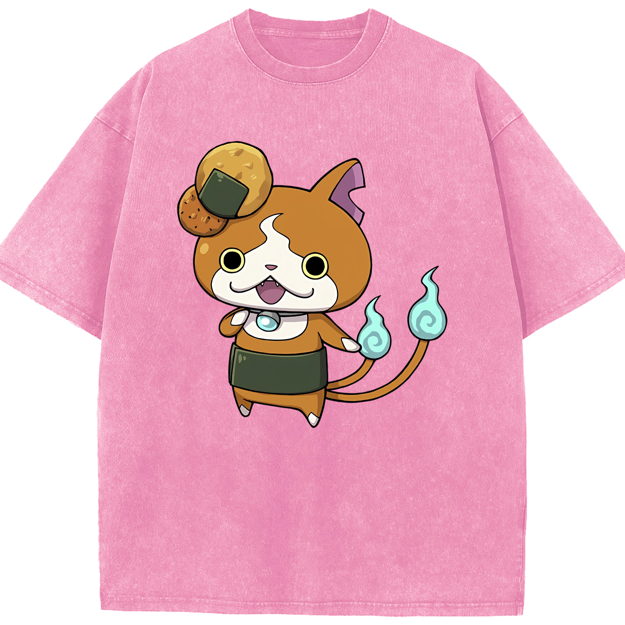 （画像用） 妖怪ウォッチ Yo-kai Watch 綿100% ヴィンテージ風 半袖Tシャツ（フロントプリント）
